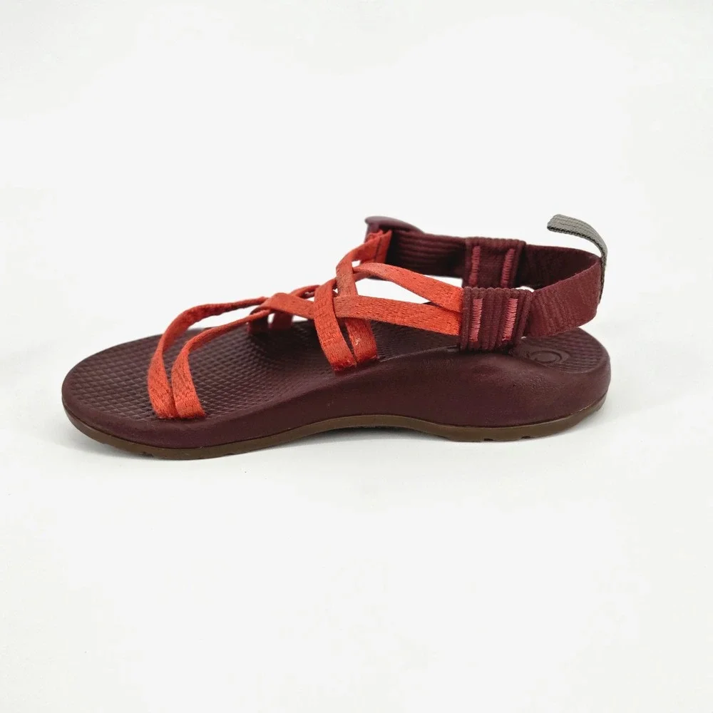 Chaco Kids ZX/1 EcoTread Grenadine Orange Double Strap Hiking Sandals Size 2Y